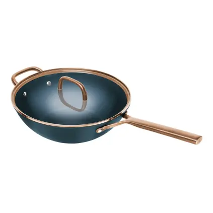 Wok MILANO 30 cm, s poklicí, modrá, keramika, Zwilling