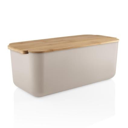 Chlebník s prkénkem 9 l, písková, plast, Eva Trio
