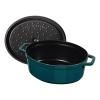Hrnec 31 cm, 5,5 l, oválný, mořská modř, litina, Staub