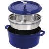 Hrnec COCOTTE 26 cm, 5,2 l, s pařákem, černá, litina, Staub