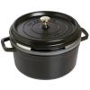 Hrnec COCOTTE 26 cm, 5,2 l, s pařákem, černá, litina, Staub