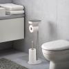 WC sluha EASYSTORE 68 cm, stříbrná / bílá, nerezová ocel, Joseph Joseph