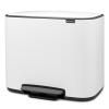 pedalovy odpadkovy kos bo brabantia bily 3 x 11 l 2