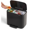 pedalovy odpadkovy kos bo brabantia matny cerny 11 23 l 13