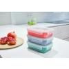 Dóza na potraviny MASTER SEAL COLOUR EDITION N1030910 , sada 4 ks, korálově červená, plast, Tefal