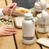Láhev na vodu BOTTLE TO GO ORGANIC 600 ml, krémová, Lékué