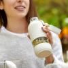 Láhev na vodu BOTTLE TO GO ORGANIC 600 ml, krémová, Lékué