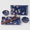 Sada na sushi NAVY WITH PINK SAKURA, sada 4 ks, MIJ