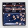 Sada na sushi NAVY WITH PINK SAKURA, sada 4 ks, MIJ
