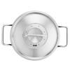 Kastrol ADAMANT 20 cm, 2,7 l, s nerezovou poklicí, nepřilnavý povrch, Fissler