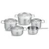 Sada hrnců PURE, nerezové poklice, sada 5 ks, nerez, Fissler