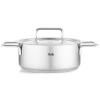 Kastrol PURE 24 cm, 3,9 l, s nerezovou poklicí, nerez, Fissler