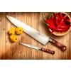 Santoku nůž SAVEUR 18 cm, mosazné nýty, hnědá, Lion Sabatier