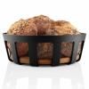 Košík na pečivo NORDIC KITCHEN 22 x 7 cm, černá, plast/bambus, Eva Trio