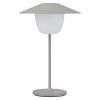 Přenosná stolní lampa ANI MINI 21 cm, LED, satelitní šedá, hliník, Blomus