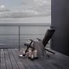 Svícen na kónickou svíčku HURRICANE 24 cm, černá, kamenina, Stelton