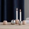Svícen na čajovou svíčku ORA 6,5 cm, hnědá, bukové dřevo, Stelton