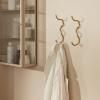Háček na ručník CURVATURE 20 cm, mosaz, ferm LIVING