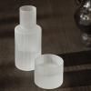 Karafa na vodu RIPPLE 500 ml, se sklenicí, bílá, sklo, ferm LIVING