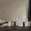 Karafa na vodu RIPPLE 500 ml, se sklenicí, bílá, sklo, ferm LIVING