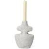 Svícen na kónickou svíčku YARA 17,5 cm, šedá, kamenina, ferm LIVING