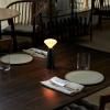 Přenosná stolní lampa MANTLE 19 cm, černá, nerezová ocel, Tala