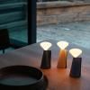 Přenosná stolní lampa MANTLE 19 cm, černá, nerezová ocel, Tala