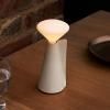 Přenosná stolní lampa MANTLE 19 cm, bílá, nerezová ocel, Tala