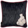 Povlak na dekorační polštář DODO PAVONE 50 x 50 cm, černá, polyester, Moooi