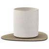 Podtácek CURVE HIPPO 11 x 13 cm, teple šedá, kůže, LIND DNA