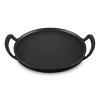 Venkovní pánev na pizzu BBQ 35 cm, černá, litina, Le Creuset