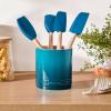 Stojan na kuchyňské náčiní SIGNATURE 14 cm, DEEP TEAL, kamenina, Le Creuset