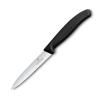 Ořezávací nůž SWISS CLASSIC 10 cm, vroubkovaný, černá, plast, Victorinox